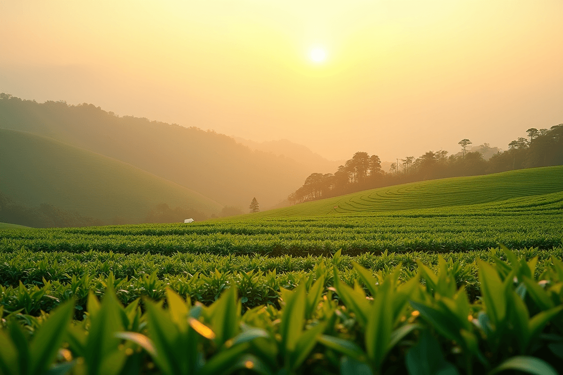 Lush tea plantation